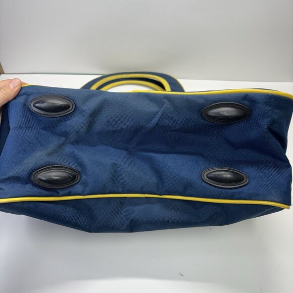 Vintage LUFTHANSA Airline Tote Bag Flight Hand Luggage Carry-On c. 1970s Pockets - Picture 15 of 16